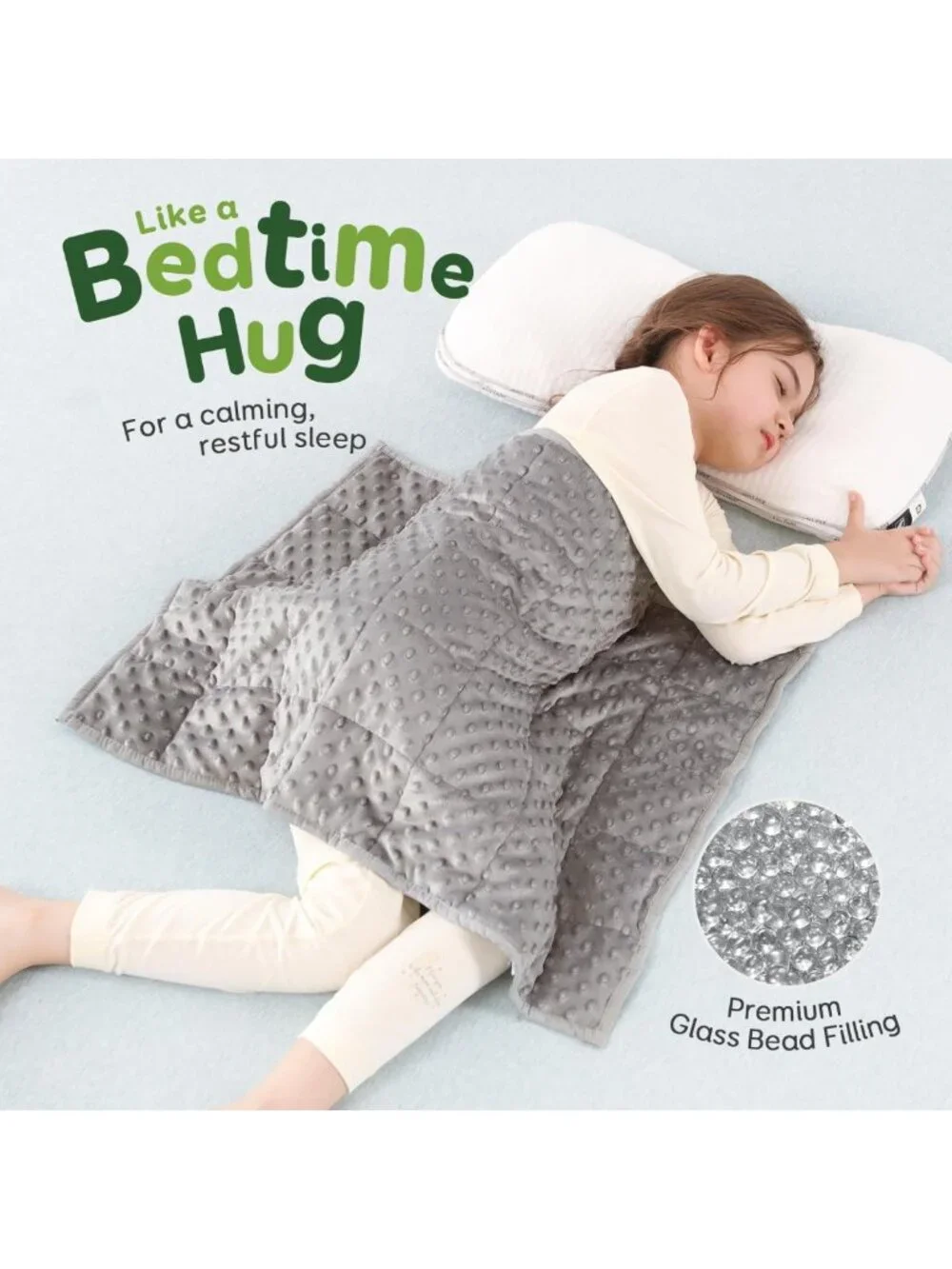 Cooling Weighted Lap Blanket 2lbs | Soft Minky, Breathable, 20x30in | Calm & Nap